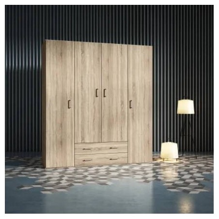 Roupeiro 4 Portas + 2 Gavetas Night