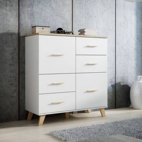 Móvel Bar 2 Portas + 4 Gavetas Sanna