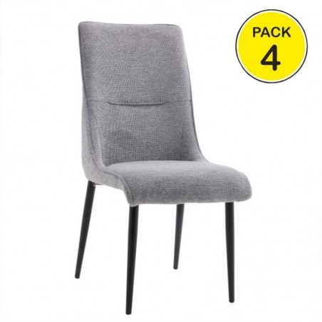Pack de 4 Cadeiras Monroe (Cinza)