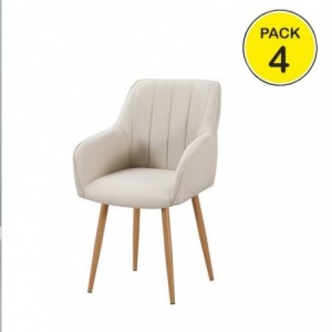 Pack de 4 Cadeiras Monroe (Marfim)
