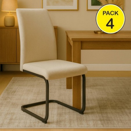 Pack de 4 Cadeira Tacoma (Bege)
