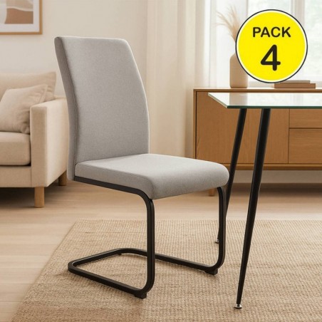 Pack de 4 Cadeira Tacoma (Cinza)