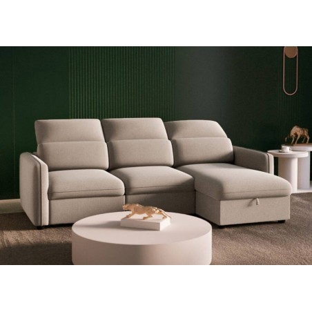Sofá 2L + Chaise Long Reversível Démeter (236x100cm)
