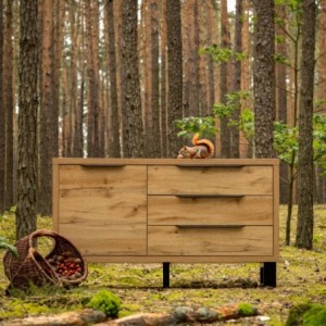 Aparador 1 Porta + 3 Gavetas Halle