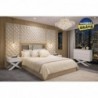 Quarto Completo Lady Diana c/ 2 Mesas de Cabeceira + Cómoda Shine e Colchão Luxury (200x160cm)