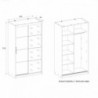 Roupeiro 2 Portas de Correr Inova 120cm