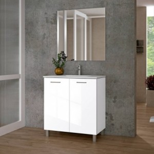 Móvel de Casa de Banho Export Completo c/ Torneira, Lavatório e Espelho (86x80x42,5cm)