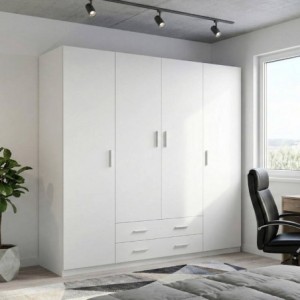 Roupeiro 4 Portas + 2 Gavetas Mupo