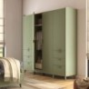 Roupeiro 4 Portas + 6 Gavetas Scandi