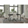 Pack Mesa de Jantar Marmol  + 4 Cadeiras Gabrielle (Branco)