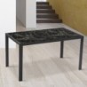 Pack Mesa de Jantar Marmol  + 4 Cadeiras Gabrielle (Branco)
