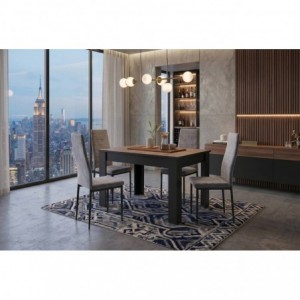 Pack Mesa de Jantar Wayne + 4 Cadeiras Yuri