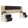 Pack Quarto Completo Alaya/Kendra + Estrado + Colchão Premium 17HR (190x150cm)