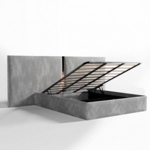 Cama Estofada Andreia (Cabeceira Longa) + Colchão Opc.