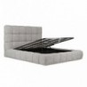 Cama Estofada Charme c/ Sist. Elevatório e Baú Incluído. + Colchão Opc.
