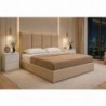Cama de Casal Estofada Yasmin + Estrado, Sistema Elevatório e Fundos Inc + Colchão Opc.