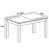 Mesa de Jantar Extensível Lara