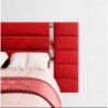 Cama Estofada Nina (Cabeceira Longa) c/ Detalhes em Prata + Colchão Opc.