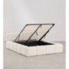 Cama Estofada Jolcem c/ Estrado, Sistema Elevatório e Baú Inc + Cochão Opc.