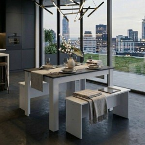 Mesa de Cozinha c/ Bancos Nice