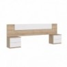 Pack Quarto Completo Alaya Roble Canadian/Branco c/ Sommier Guadiana + Colchão Doctor Back Premium 17HR (190x150cm)