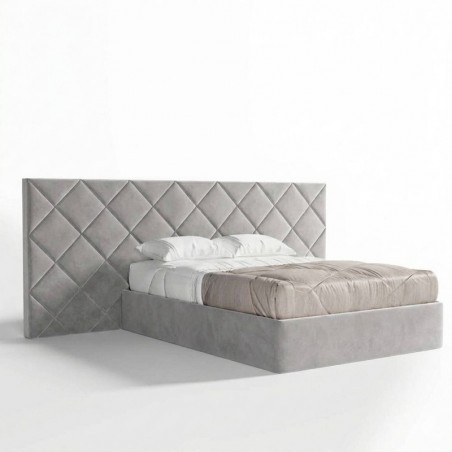 Cama de Casal Estofada Brenda (Cabeceira Longa)
