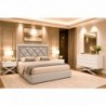 Cama de Casal Estofada Luxuria + Colchão Opc.