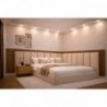 Cama Estofada de Canto Azis + Colchão Opc.