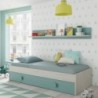 Cama Juvenil Snuba + Prateleira (190x90cm)