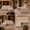 Sofá 2L + Chaise Long Reversível Santoro (190x150cm)