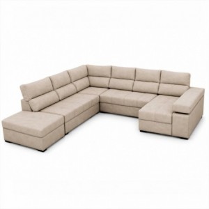 Sofá Canto c/ Chaise Long Cama Amazônia Maxi Plus (315x340x160cm)