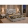 Cama de Casal Estofada Riscas + Colchão Opc.