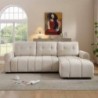 Sofá 2L + Chaise Long c/ Cama e Baú Georgia (261x163cm)