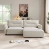 Sofá 1L + Chaise Long c/ Cama e Baú Indonésia (229x166cm)