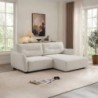 Sofá 1L + Chaise Long c/ Cama e Baú Indonésia (229x166cm)