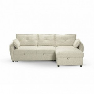 Sofá 2L + Chaise Long c/ Cama e Baú Busan (246x158cm)