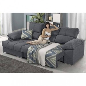Sofá 2L + Chaise Long c/ Cama New York (300x150cm)