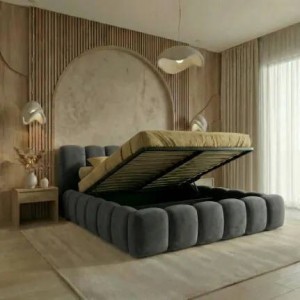 Cama Estofada Leonard + Colchão Opc.