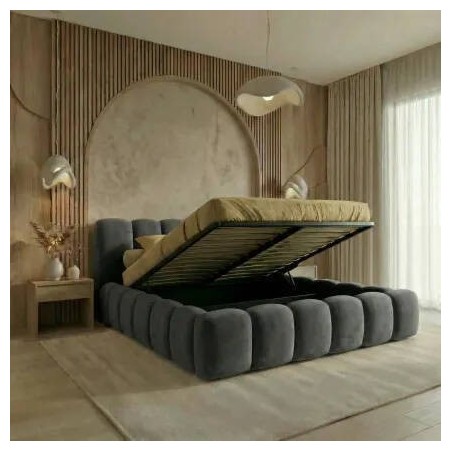 Cama Estofada Leonard + Colchão Opc.