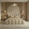 Cama Estofada Leonard + Colchão Opc.