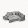 Sofá Canto c/ Chaise Long e Cama Ancara (260x187cm)