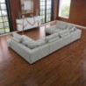 Sofá Canto c/ Dupla Chaise Long Islândia (370x207cm)