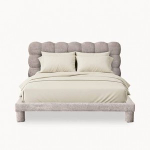 Cama Estofada Rafaela c/ Estrado Incluído + Colchão Opc.