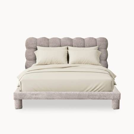 Cama Estofada Rafaela c/ Estrado Incluído + Colchão Opc.