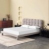 Cama Estofada Rafaela c/ Estrado Incluído + Colchão Opc.