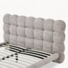 Cama Estofada Rafaela c/ Estrado Incluído + Colchão Opc.