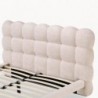 Cama Estofada Rafaela c/ Estrado Incluído + Colchão Opc.