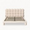 Cama Estofada Rafaela c/ Estrado Incluído + Colchão Opc.