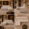 Sofá 2L + Chaise Long Reversível Santoro (190x150cm)