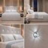 Cama de Casal Estofada c/ Cristais Malibu + Colchão Opc.